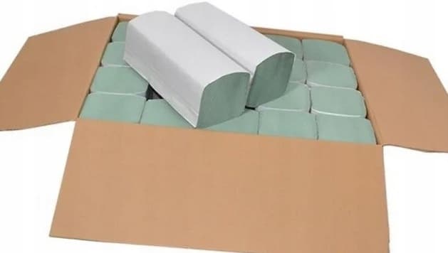 Ręczniki papierowe składane ZZ Zielone 25x23 4000 listków Karton 20 Kostek