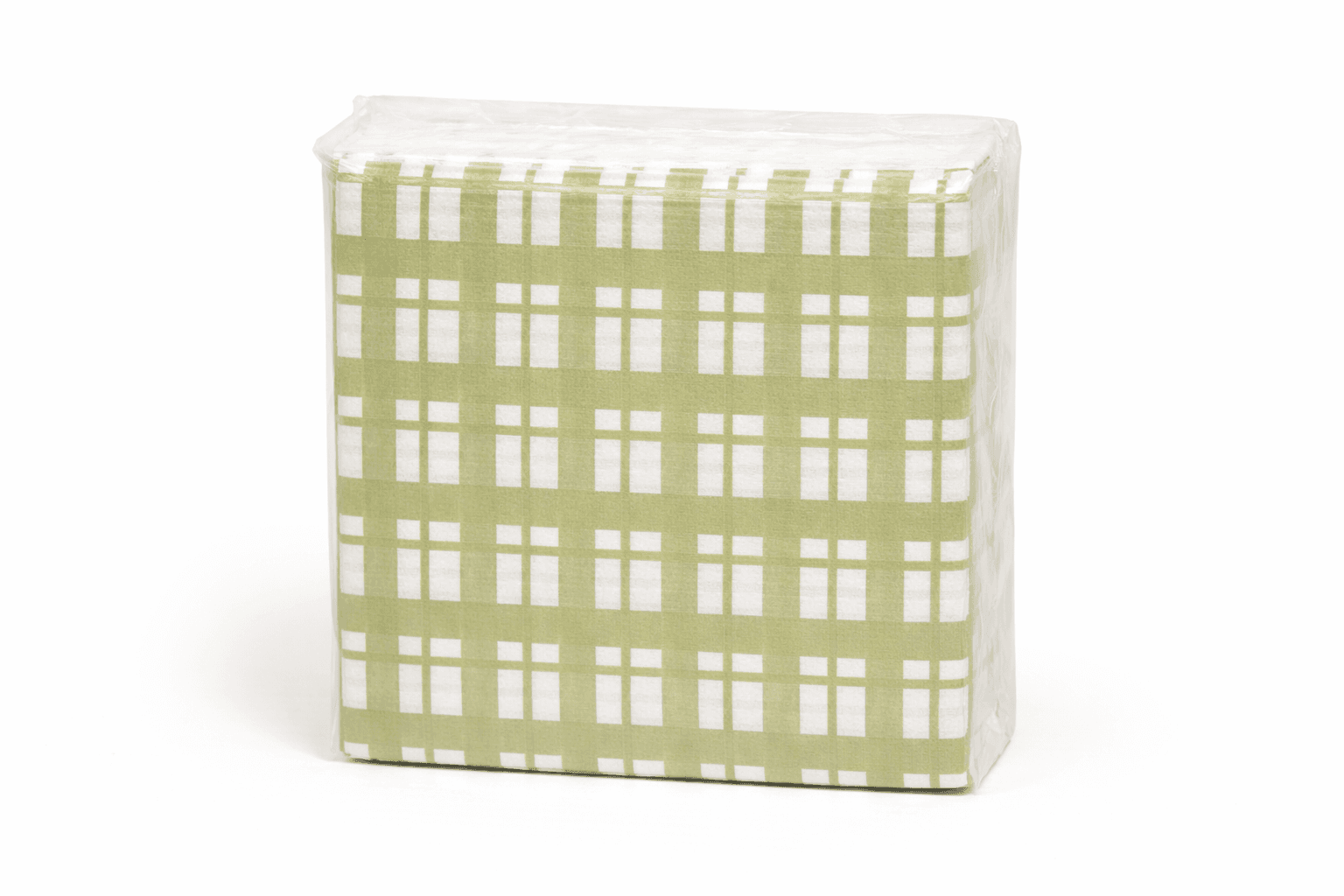 Serwetki papierowe 33x33 cm zielona kratka gastronomiczne 100 szt. ekonomiczne