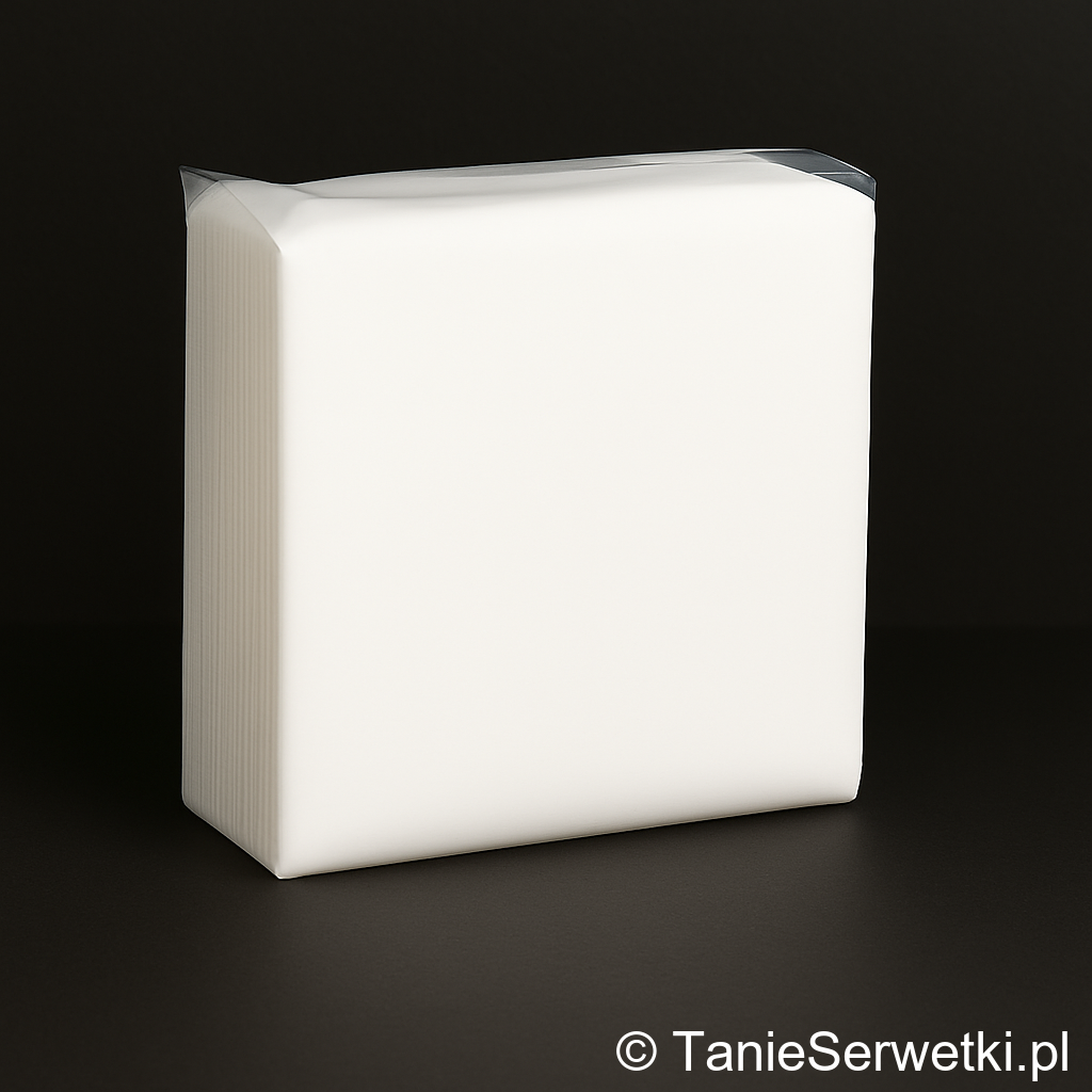 Serwetki gastronomiczne 15×15 cm białe gładkie cięte – 500 sztuk - obrazek 4