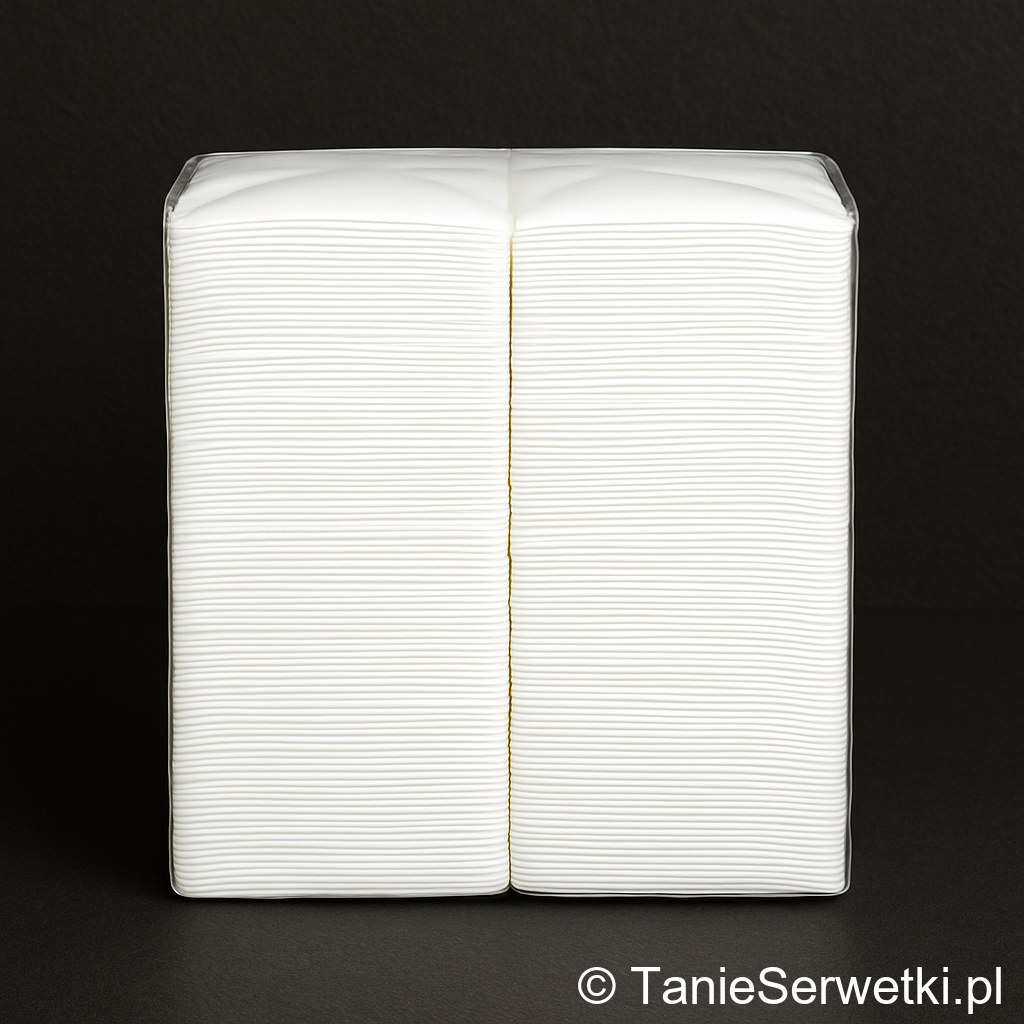 Serwetki gastronomiczne 33×33 cm białe 2-warstwowe 1/8 – 250 sztuk