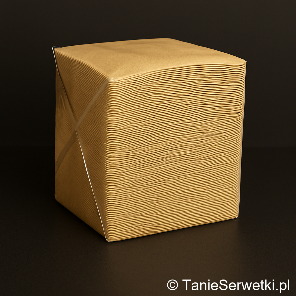 Serwetki gastronomiczne 33×33 cm ekologiczne 2-warstwowe 1/4 – 250 sztuk