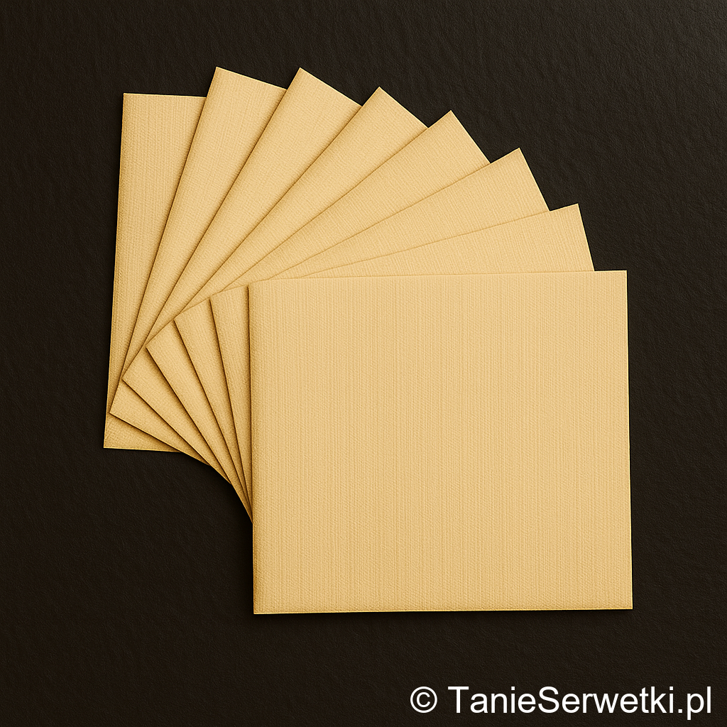 Serwetki gastronomiczne 33×33 cm ekologiczne 2-warstwowe 1/4 – 250 sztuk - obrazek 2