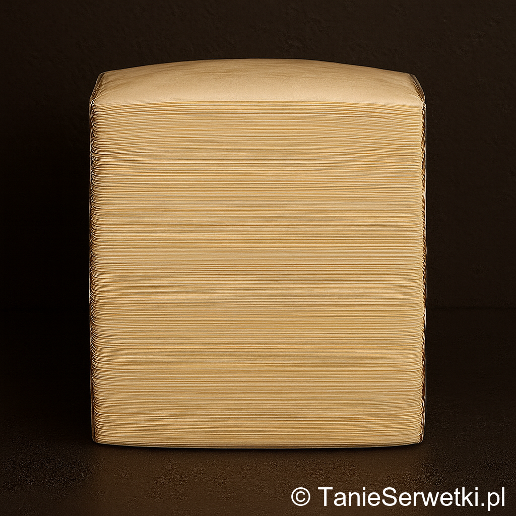 Serwetki gastronomiczne 33×33 cm ekologiczne 2-warstwowe 1/4 – 250 sztuk - obrazek 3