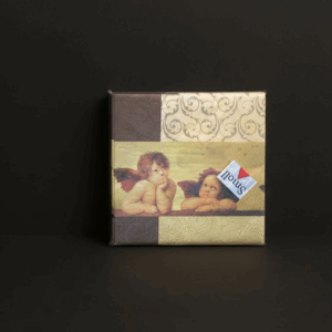 Serwetki papierowe bożonarodzeniowe z nadrukiem aniołków – 20 szt., 3-warstwowe, 33x33 cm