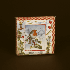 Serwetki papierowe bożonarodzeniowe z nadrukiem rudzika – 20 szt., 3-warstwowe, 33x33 cm