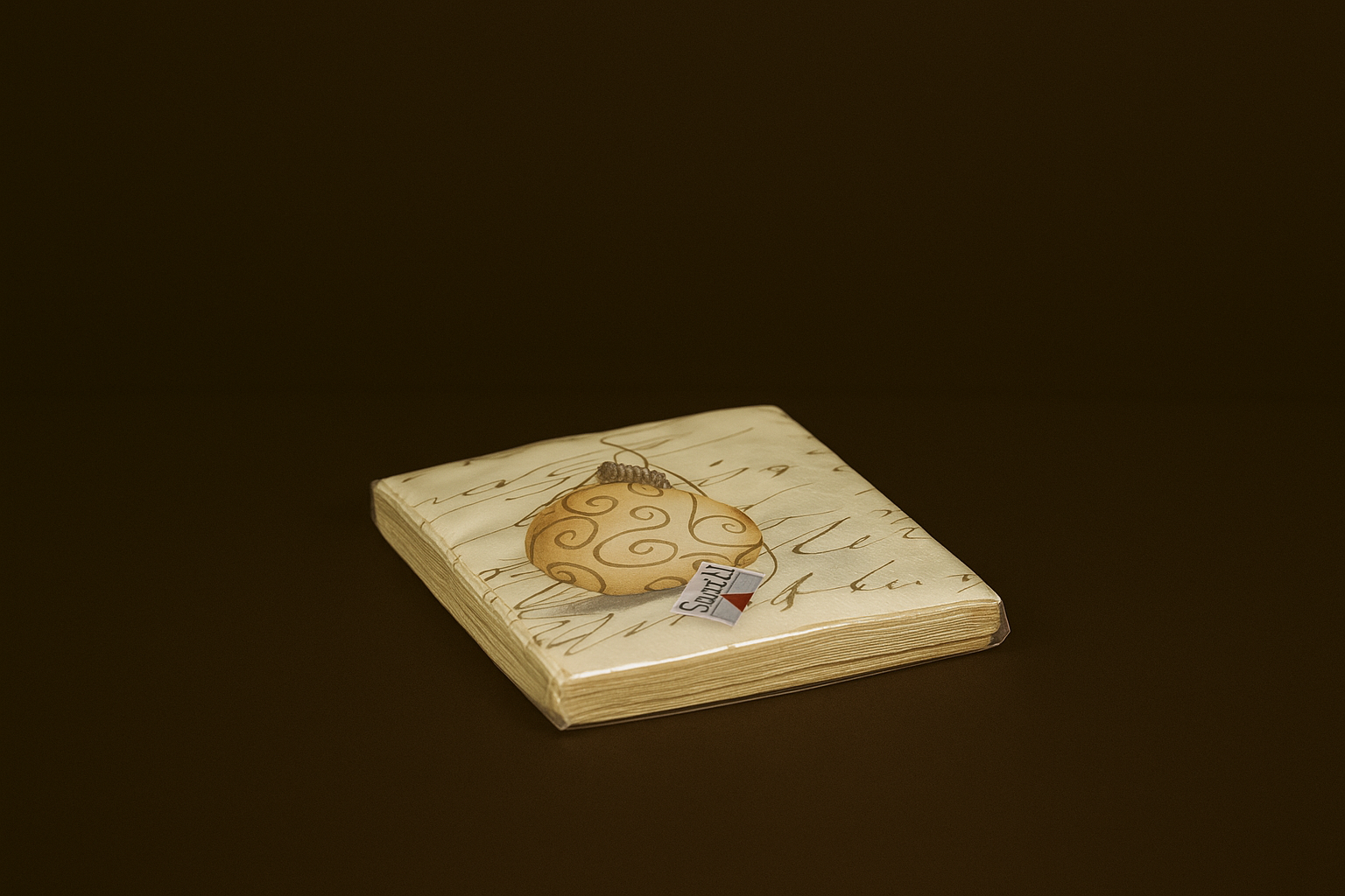 Serwetki papierowe bożonarodzeniowe z nadrukiem bombki – 20 szt., 3-warstwowe, 33x33 cm - obrazek 2