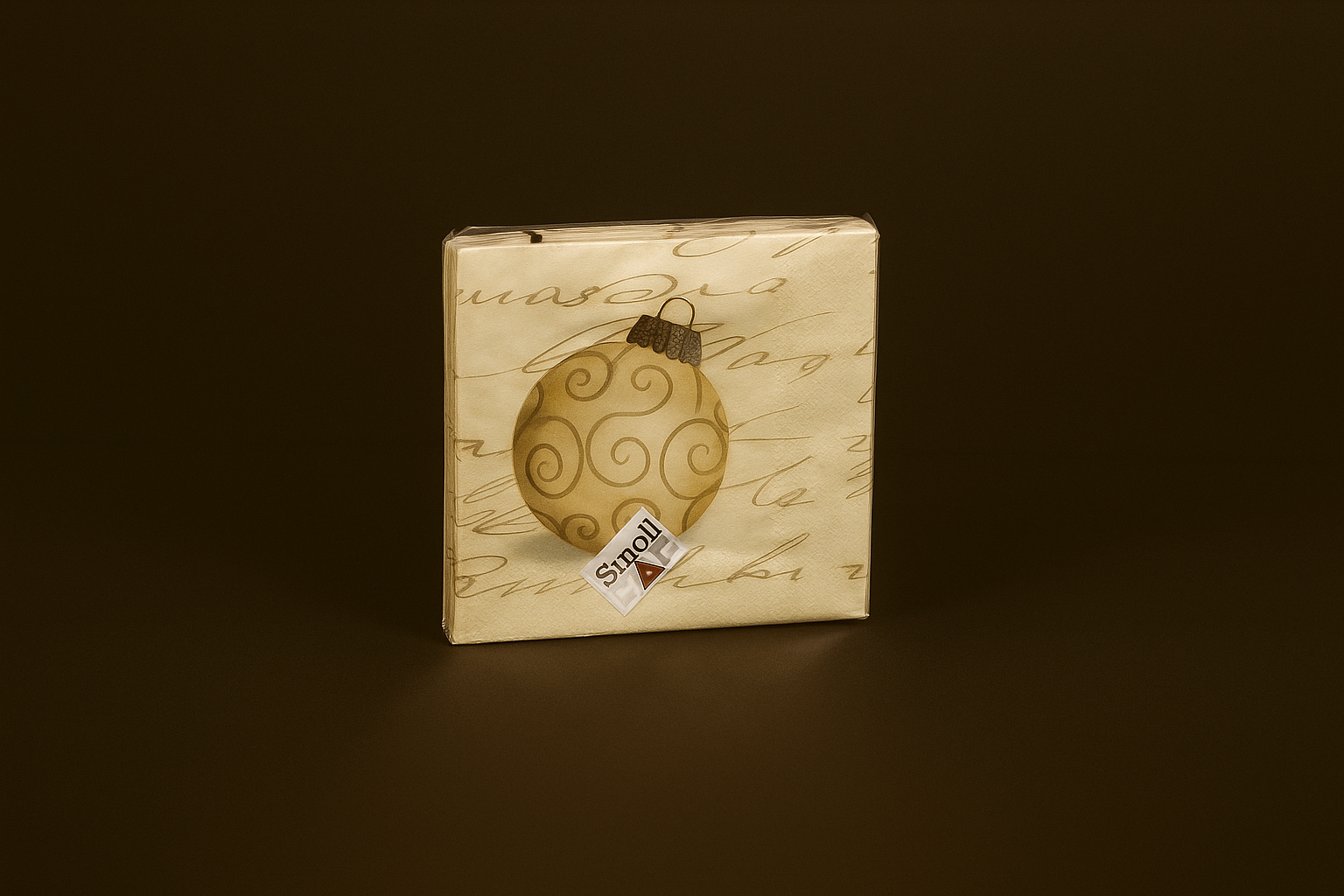 Serwetki papierowe bożonarodzeniowe z nadrukiem bombki – 20 szt., 3-warstwowe, 33x33 cm